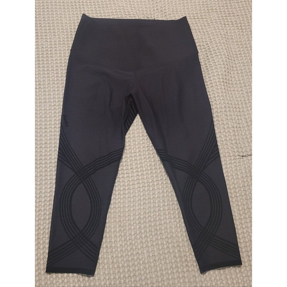 Fanka Body Sculpt Capri Leggings Black Size Large Activewear Yoga Athleisure Gym